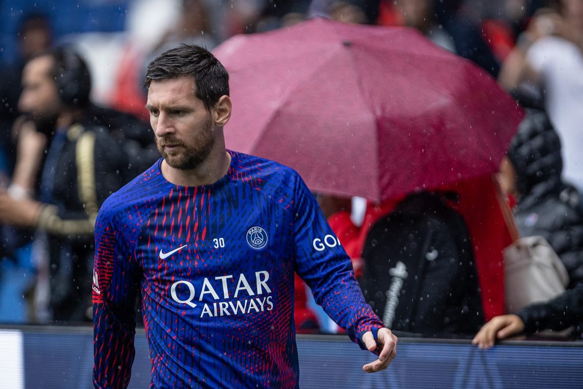 messi w meczu psg