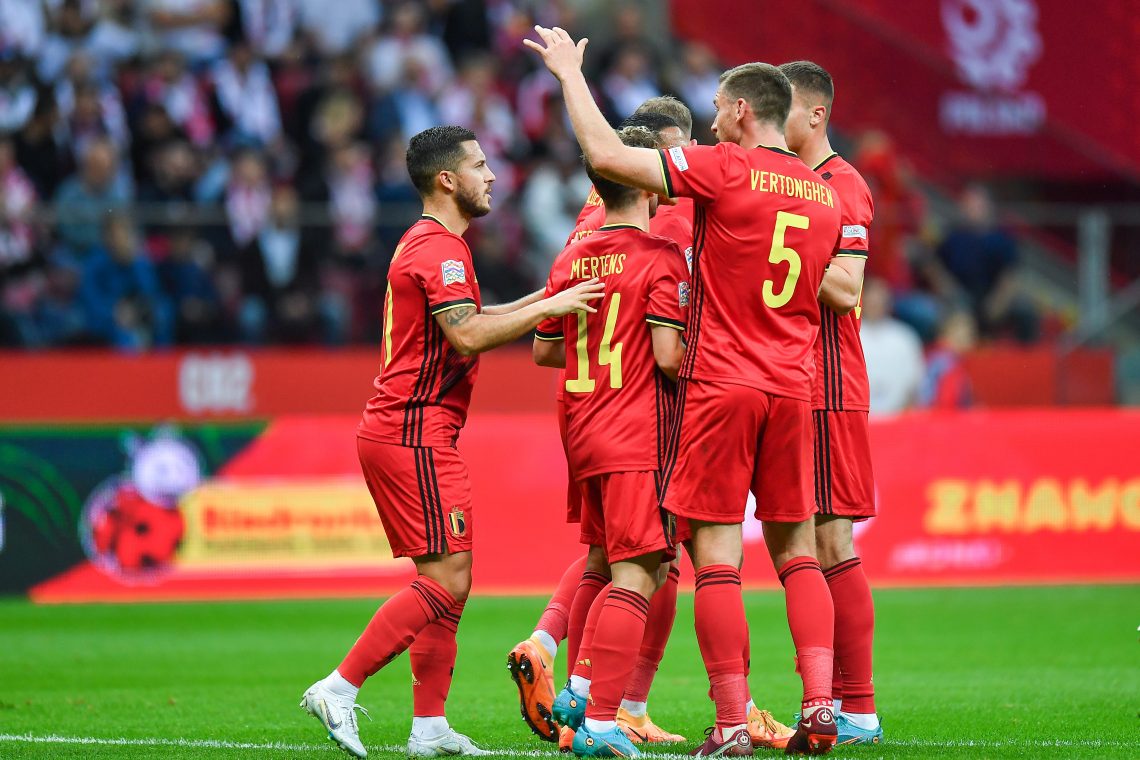 Piłkarze Belgii po strzeleniu gola