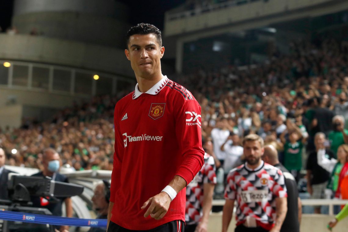 Cristiano Ronaldo wychodzący na mecz