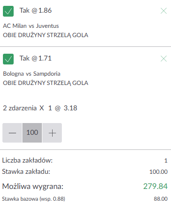 kupon double serie a pzbuk