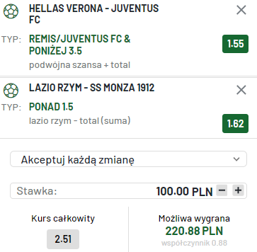 kupon double serie a totalbet