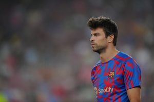 piłkarz FC Barcelony - Gerard Pique; LaLiga 05.11.2022