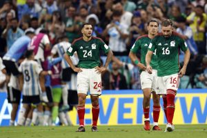 Piłkarze Meksyku po straconym golu
