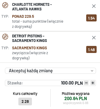 Kupon double NBA totalbet