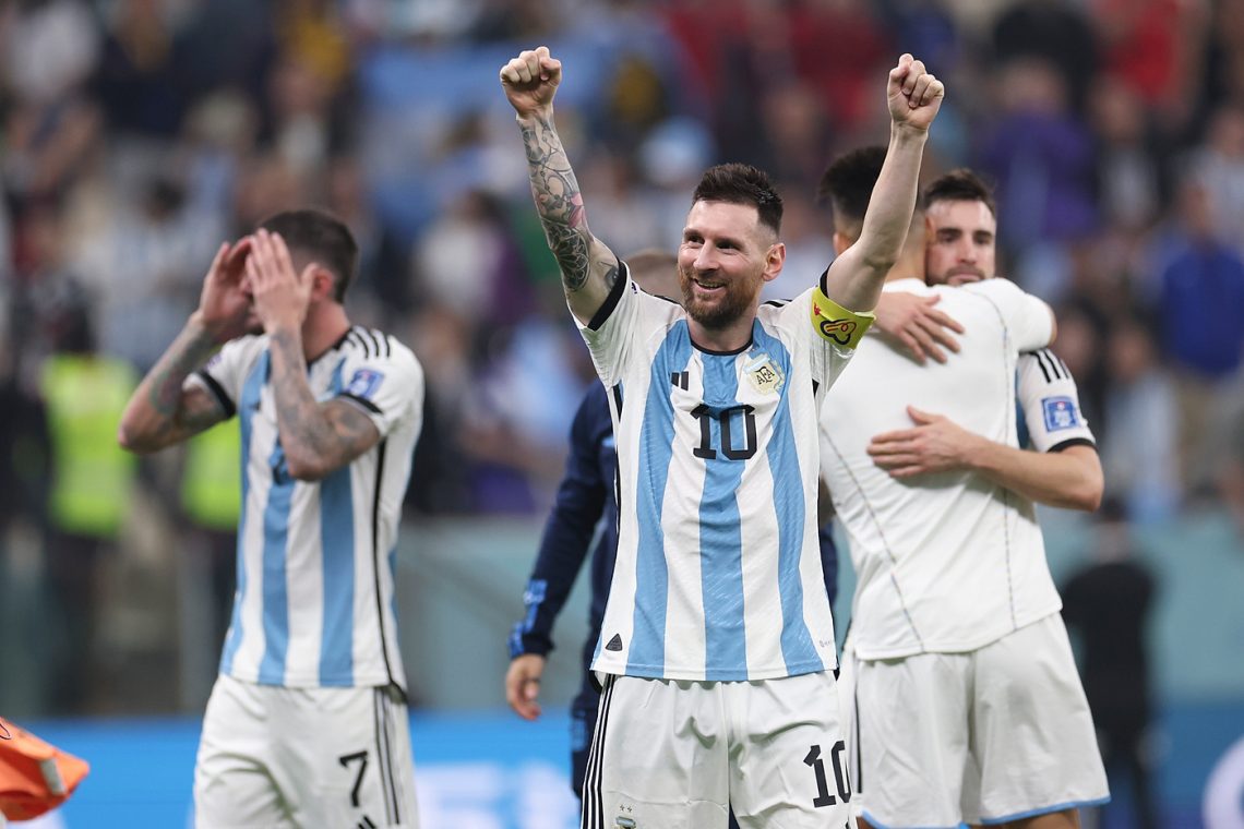 Lionel Messi i zawodnicy Argentyny
