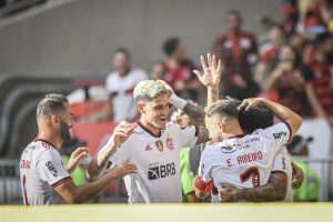 Piłkarze Flamengo po zdobytym golu