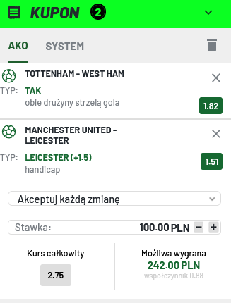 kupon na Premier League 19.02.