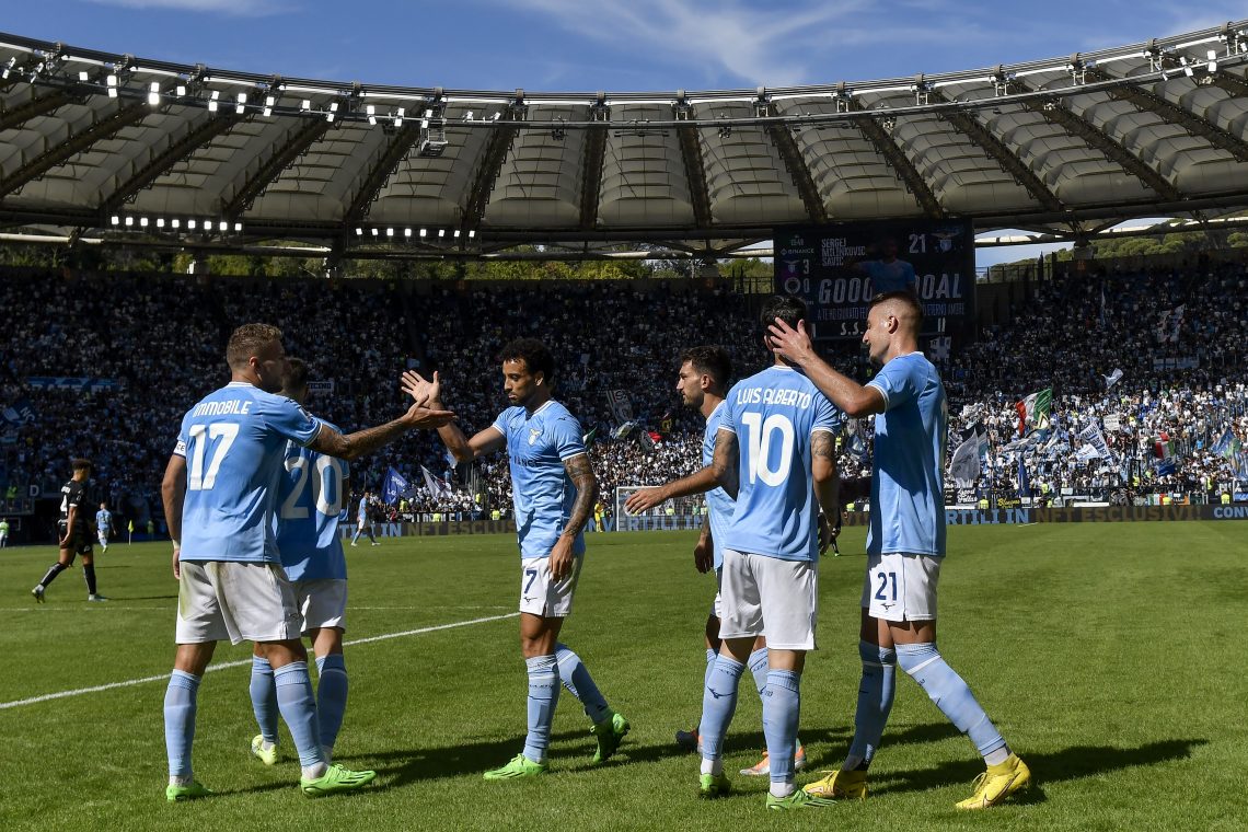 Piłkarze Lazio po zdobyciu gola