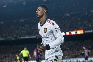 Marcus Rashford w meczu z Barceloną