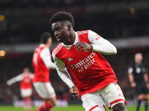 Bukayo Saka po zdobytym golu