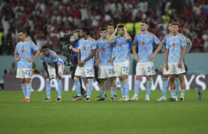 Piłkarze Hiszpanii po przegranych karnych