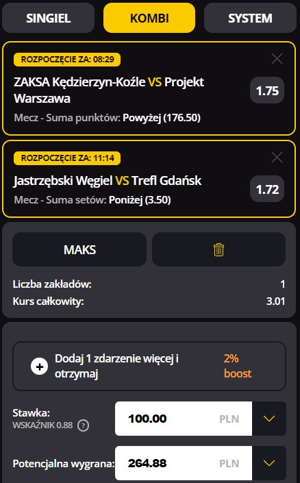 LVBet, double, kupon, PlusLiga, play - offy