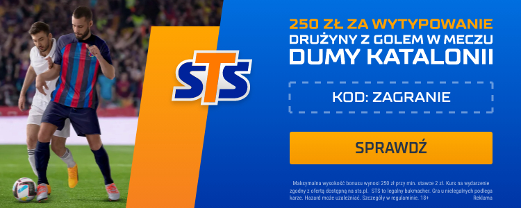 Bonus 250 PLN za gola Barcy lub Atletico w STS