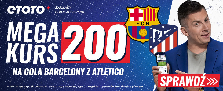 Kurs 200 na gola Barcelony z Atletico od Etoto