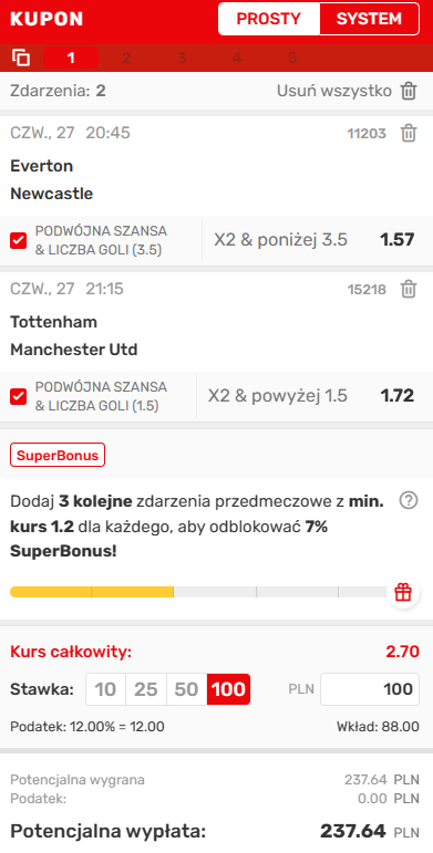 kupon Premier League 27.04.