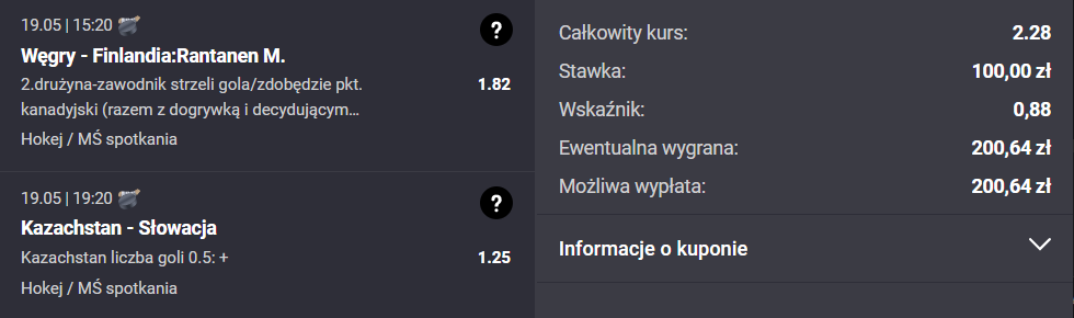 Hokej MŚ Fortuna 19.05.