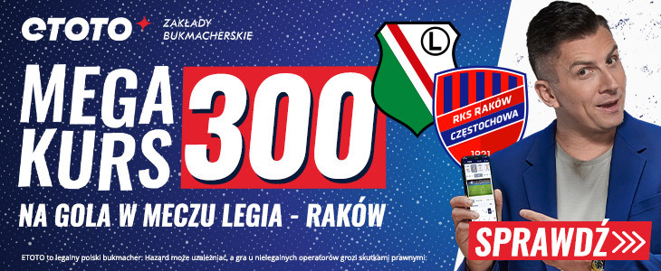 Legia - Raków mega kurs banner pod lead
