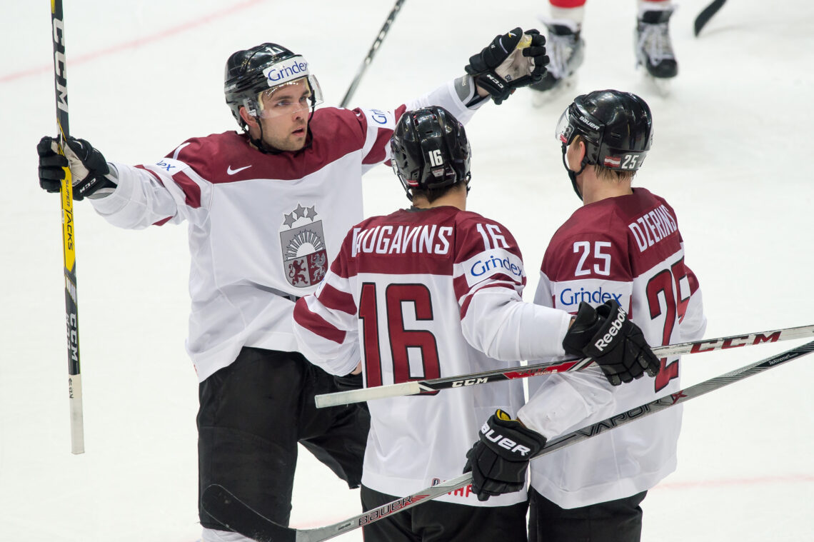Zawodnicy Łotwy hokej