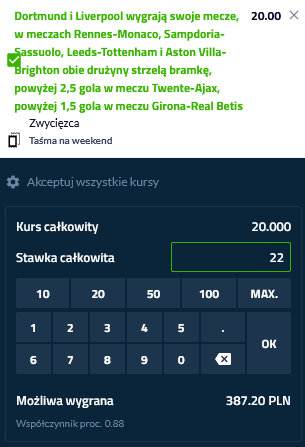 Taśma na weekend forbet