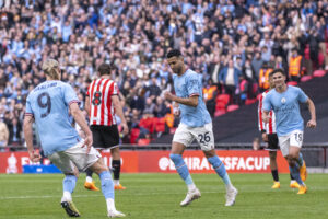 Riyad Mahrez po strzeleniu gola