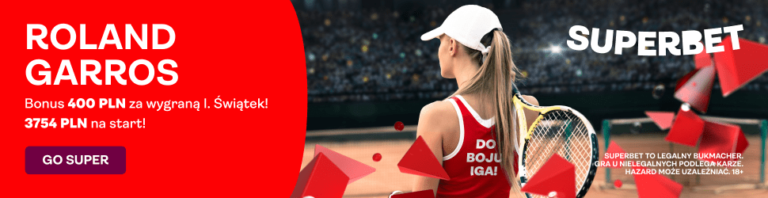 Bonus 400 PLN za wygraną Igi od Superbet