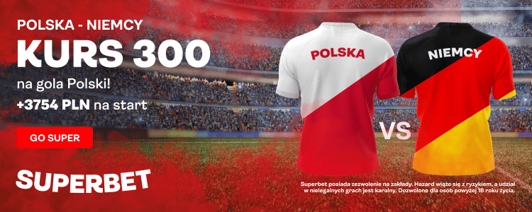 Banner promocja Polska - Niemcy Superbet góra