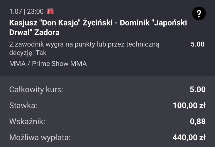 Zadora wygra na punkty