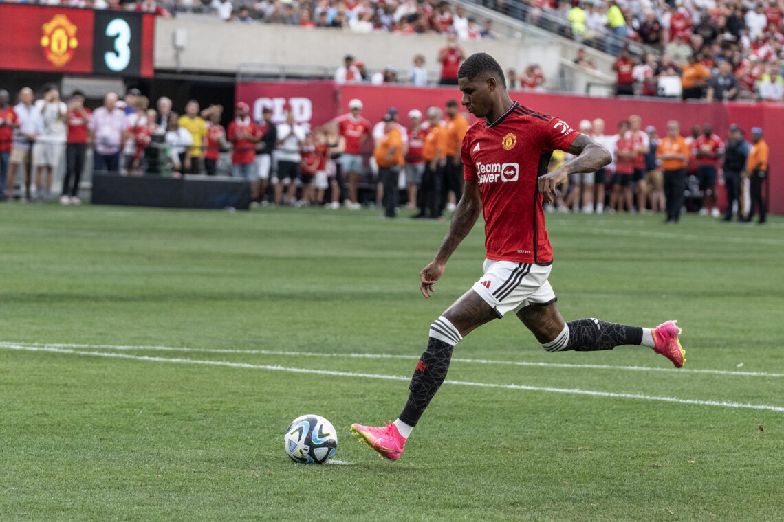 Marcus Rashford wykonujący rzut karny