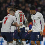 Piłkarze Anglii U21 po zdobytym golu