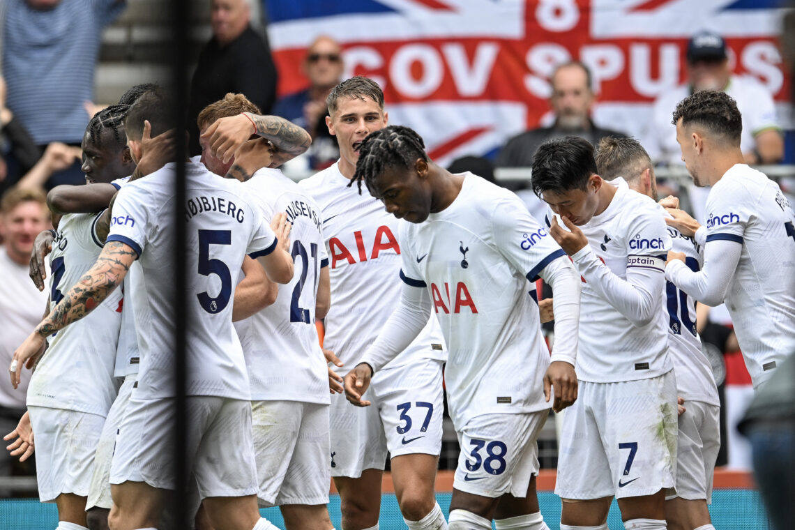 Piłkarze Tottenhamu po zdobyciu gola