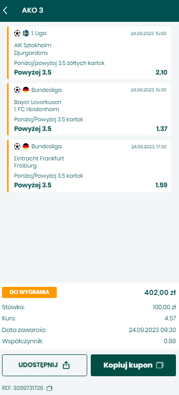 24.09. BETFAN Szwecja i Bundesliga