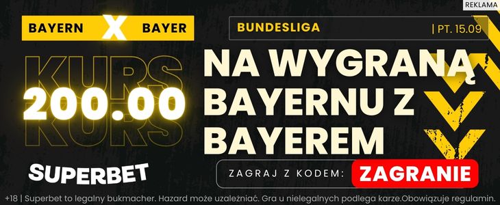 Bonus 400 PLN za wygraną Bayernu