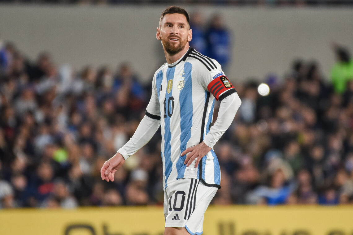 Leo Messi podczas meczu reprezentacji