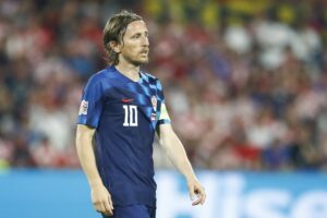 Luka Modrić podczas spotkania reprezentacji