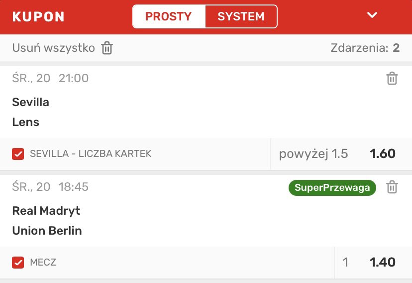 kupon Liga Mistrzów 20.09 Superbet