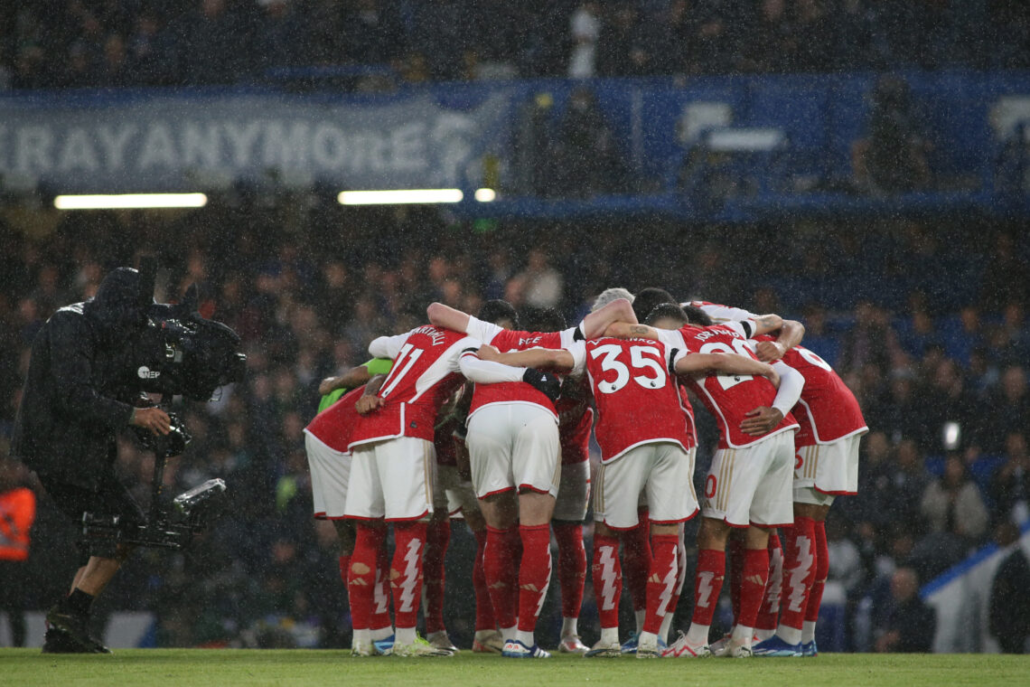 Piłkarze Arsenalu przed rozpoczęciem meczu