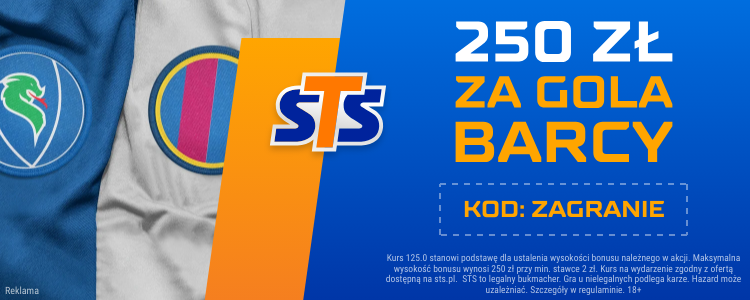 250 PLN bonus Porto - Barcelona w STS