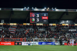 Tablica wyników podczas meczu Legia - Midtjylland