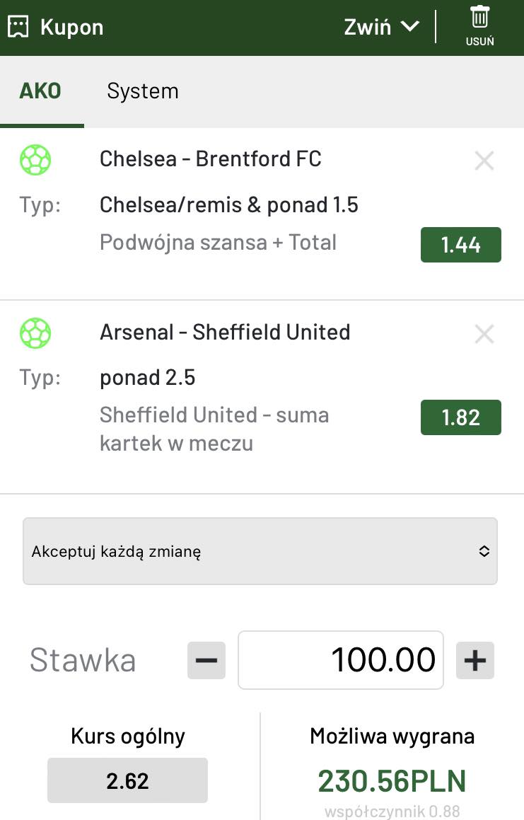 kupon na Premier League 28.10