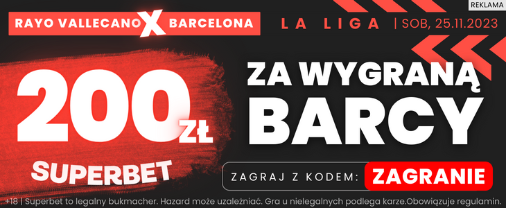 200 PLN w Superbet za zwycięstwo FC Barcelony