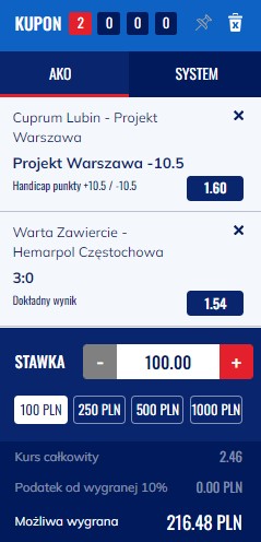 Etoto, kupon, double, Cuprum Lubin vs Projekt Warszawa, Warta Zawiercie vs Hemarpol Czestochowa, PlusLiga, 9 listopada 2023