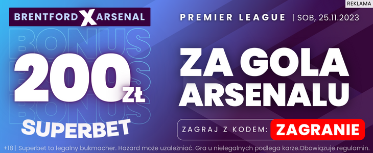 baner promo na Arsenal - Brentford