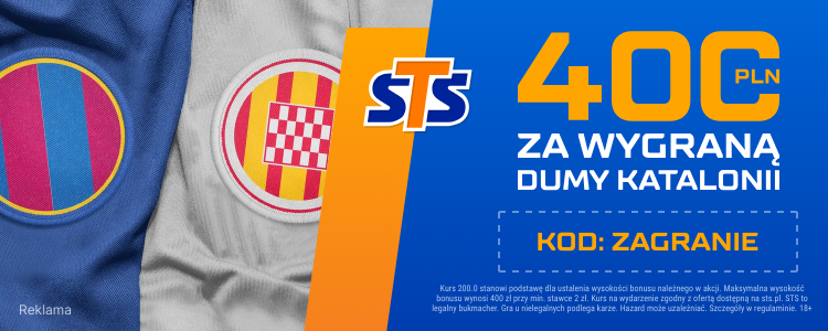 Baner STS bonus na wygraną Barcelony