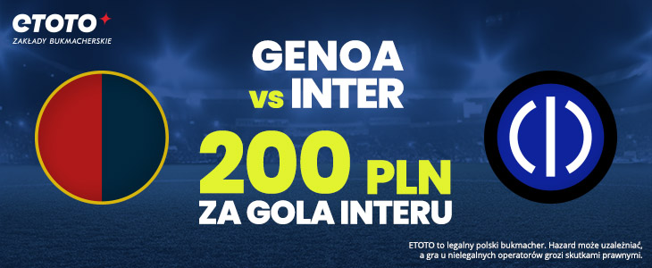 ETOTO promocja Genoa - Inter 29.12.2023