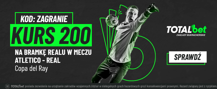 Bonus 200 PLN na mecz Real - Atletico