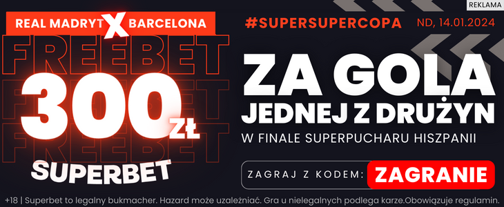 baner na Real - Barcelona, Superbet