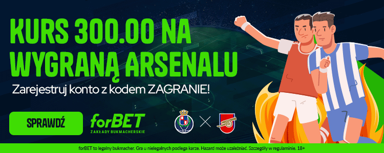 Bonus 300 PLN Porto - Arsenal forBET