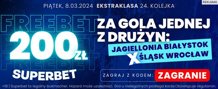 Jagiellonia - Śląsk Superbet 200 PLN