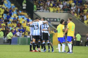 Piłkarze Argentyny po zdobyciu gola