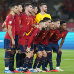 Piłkarze Hiszpanii przed rozpoczęciem meczu